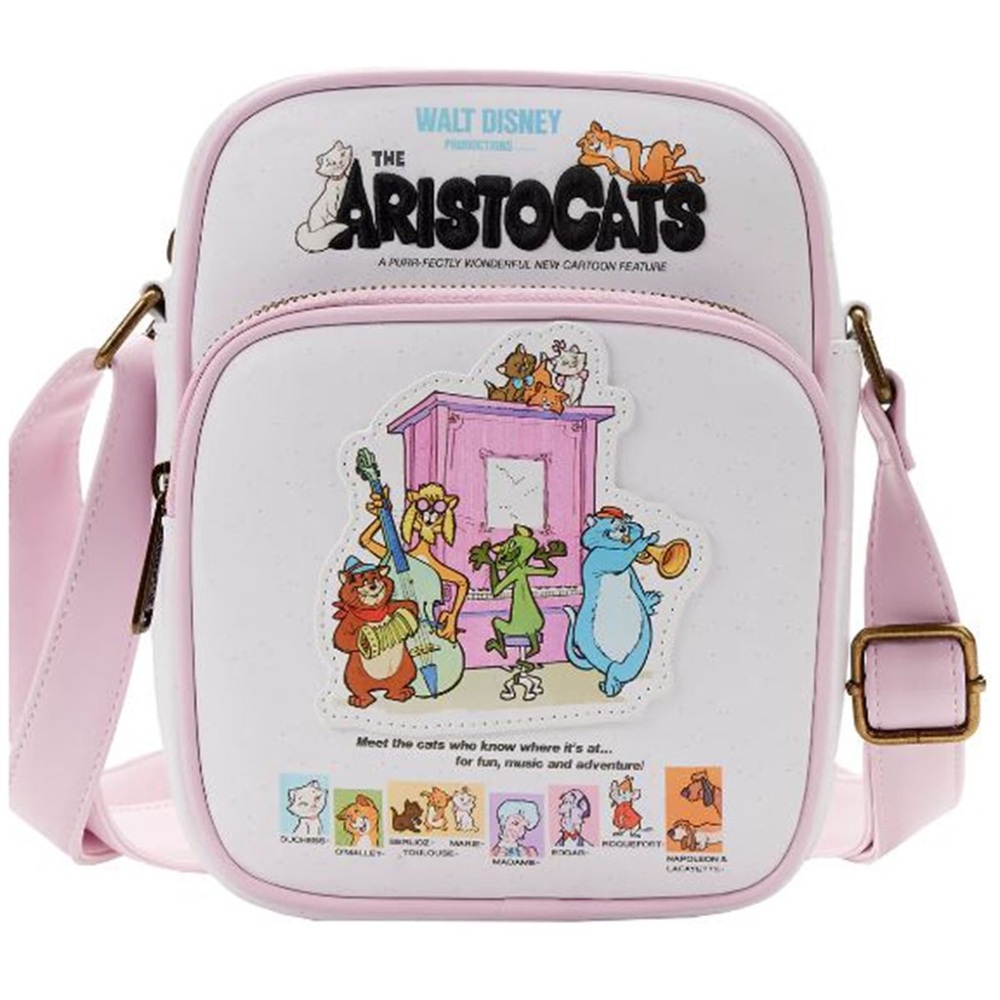 NWOT Loungefly Disney Aristocats Poster Passport Crossbody Bag Purse